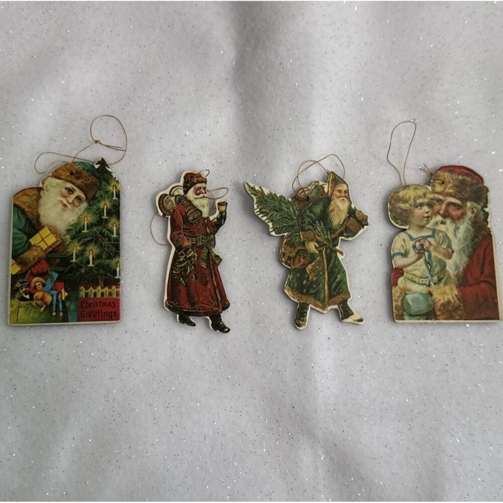 4 Vtg 1977 Merrimack Publ. Corp Die Cut Christmas Ornaments - Picture 3 of 12